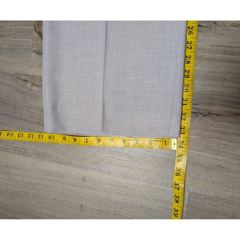 Tory Burch Size 14 Trouser Pants Wide Leg High Waist Taupe Suiting Melange - Picture 8 of 8